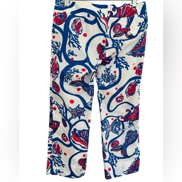 Lilly Pulitzer Palm Beach fit shell design Capri pants size 2. - Picture 2 of 7
